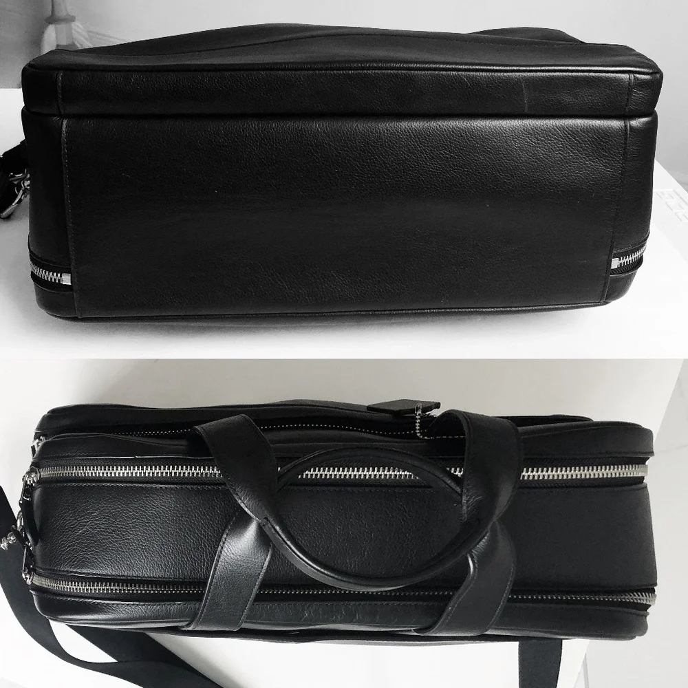 Coach Bag Hamilton Commuter Bag Messenger Brief Black Leather Style #F72224 NWOT